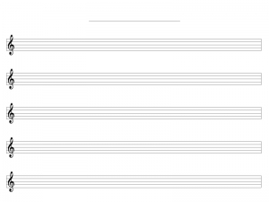 五線譜 ト音記号のみのテンプレート イラスト無料 かわいいテンプレート