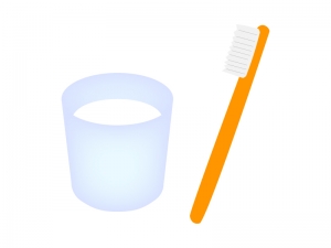 歯科 歯ブラシとコップのイラスト イラスト無料 かわいいテンプレート