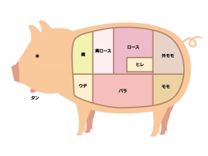 最高の動物画像 ぜいたく豚肉 イラスト フリー