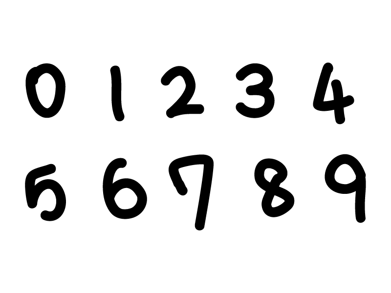 数字 かわいい 手書き 数字 フォント かわいい 手書き