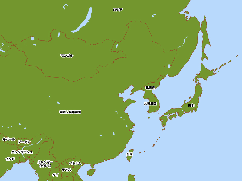 アジアの地図イラスト素材
