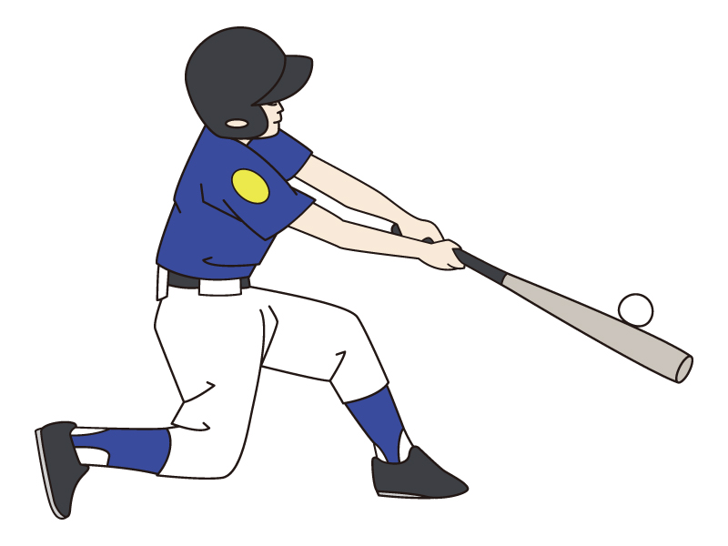 少年野球のバッターのイラスト02
