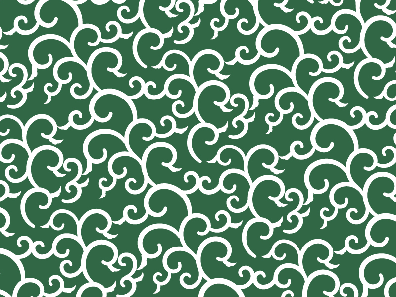 唐草模様（緑）のイラスト