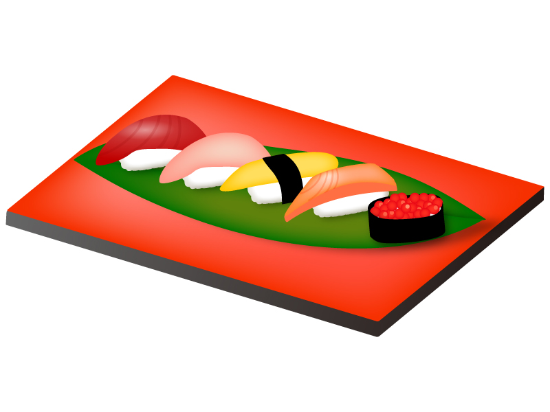 お寿司 握り寿司のイラスト イラスト無料 かわいいテンプレート