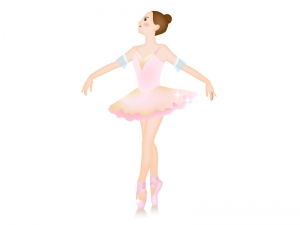 バレリーナ バレエをしている女性のイラスト02 イラスト無料 かわいいテンプレート