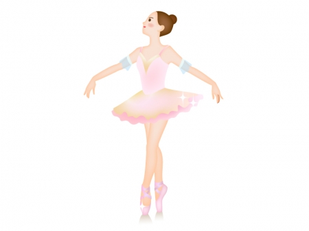 バレエをしている女性のイラスト02