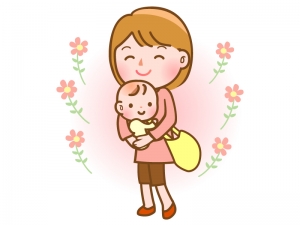 赤ちゃんを抱っこしたお母さんのイラスト イラスト無料 かわいいテンプレート