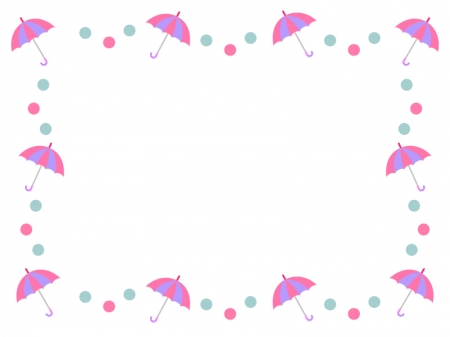 ピンクの傘の枠・フレーム素材