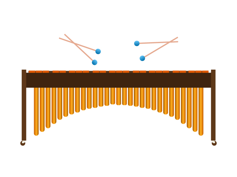 マリンバのイラスト