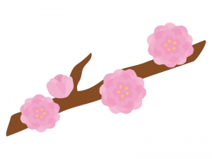 桃の花のイラスト イラスト無料 かわいいテンプレート