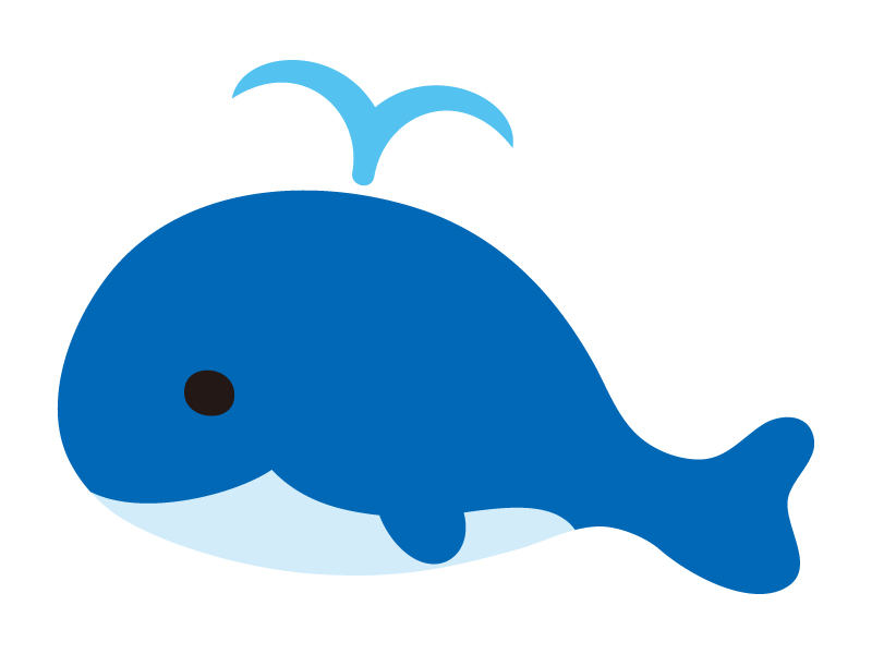 かわいいクジラ（鯨）のイラスト