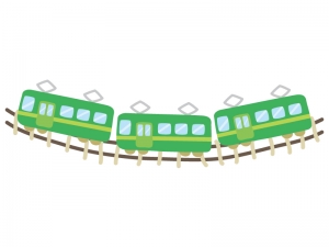 ローカル電車 鉄道のイラスト イラスト無料 かわいいテンプレート