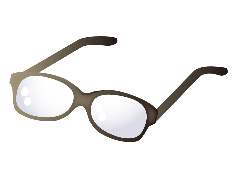 黒縁メガネのイラスト02 | イラスト無料・かわいいテンプレート