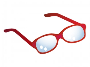 赤縁メガネのイラスト イラスト無料 かわいいテンプレート