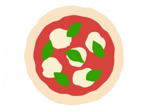 マルゲリータピザのイラスト イラスト無料 かわいいテンプレート