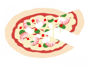 ピザのイラスト イラスト無料 かわいいテンプレート