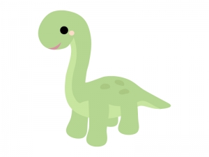 かわいい恐竜 ブラキオサウルス のイラスト イラスト無料