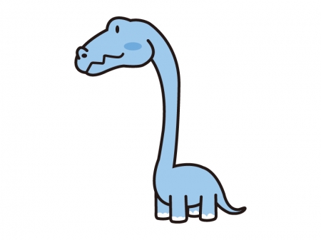 かわいい首長の恐竜のイラスト