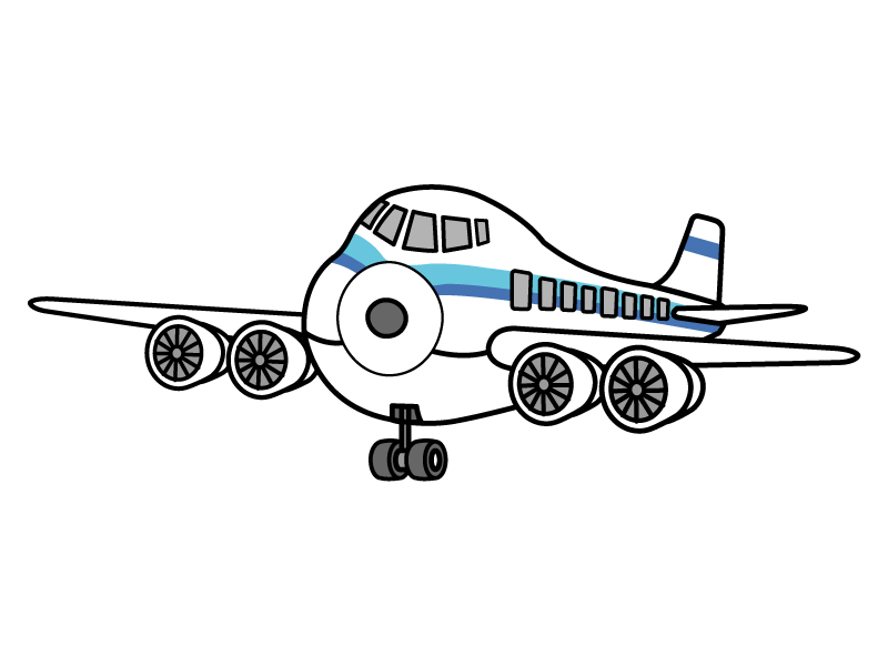 飛行機のイラスト04 イラスト無料 かわいいテンプレート