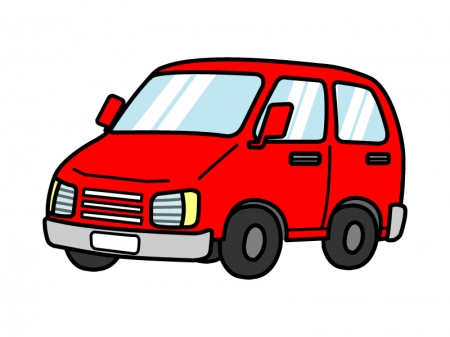 赤い自動車のイラスト