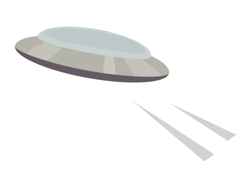 円盤型UFOのイラスト