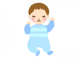 泣いている赤ちゃんのイラスト イラスト無料 かわいいテンプレート