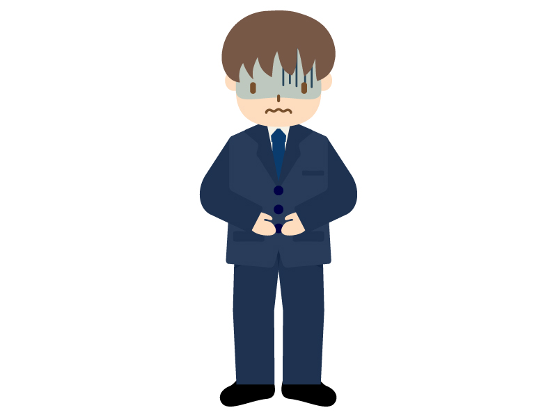 5月病・憂鬱のサラリーマンのイラスト