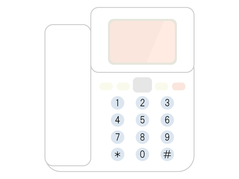 家庭用の電話機のイラスト02