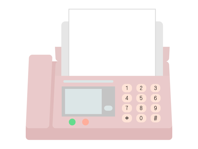 家庭用fax機のイラスト02 イラスト無料 かわいいテンプレート