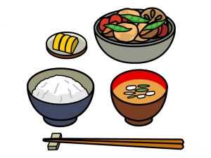 煮物の定食のイラスト イラスト無料 かわいいテンプレート