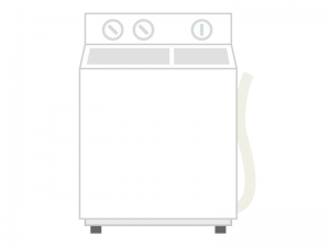 二槽式の洗濯機のイラスト イラスト無料 かわいいテンプレート