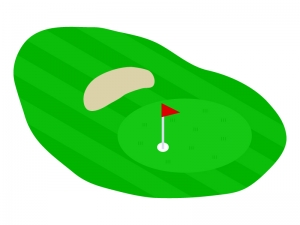 ゴルフのグリーンのイラスト イラスト無料 かわいいテンプレート