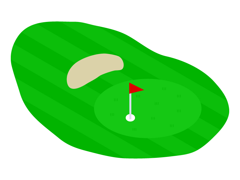 ゴルフのグリーンのイラスト