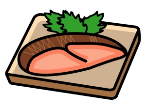 焼き魚 鮭のイラスト イラスト無料 かわいいテンプレート