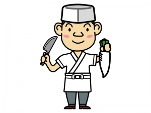 和食の料理人のイラスト イラスト無料 かわいいテンプレート