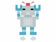 飛んでいるロボットのイラスト