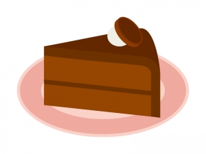 チョコレートケーキのイラスト イラスト無料 かわいいテンプレート