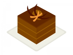 チョコレートケーキのイラスト02 イラスト無料 かわいいテンプレート