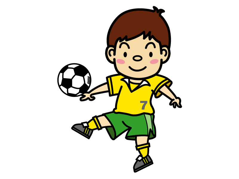 サッカー少年のイラスト