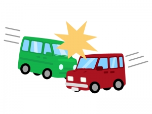 自動車の接触事故のイラスト イラスト無料 かわいいテンプレート