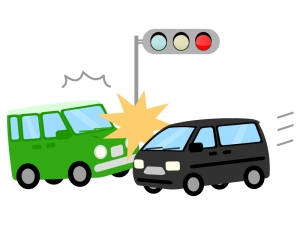 自動車の交差点事故のイラスト イラスト無料 かわいいテンプレート