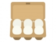 茶色いパックに入った卵のイラスト