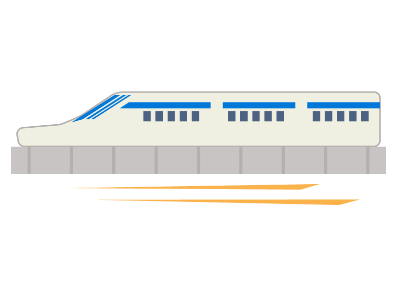 リニアモーターカーのイラスト02