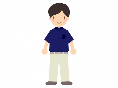 クールビズの男性のイラスト