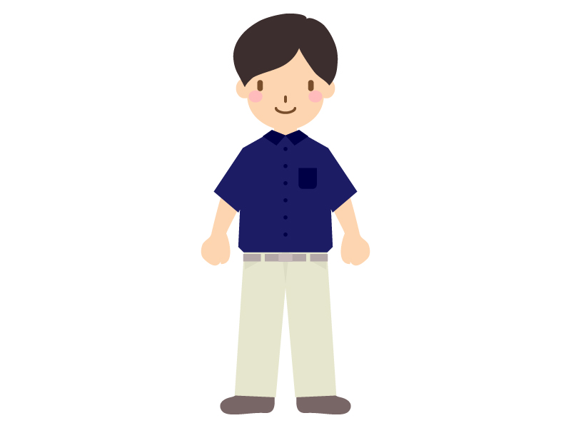 クールビズの男性のイラスト