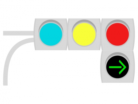 矢印信号機のイラスト