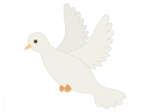 白い鳩のイラスト イラスト無料 かわいいテンプレート