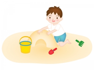 砂遊びをする子どものイラスト イラスト無料 かわいいテンプレート