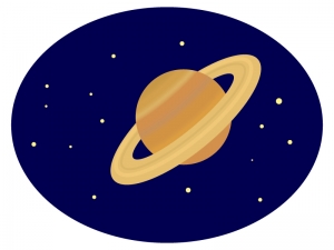 土星のイラスト02 イラスト無料 かわいいテンプレート