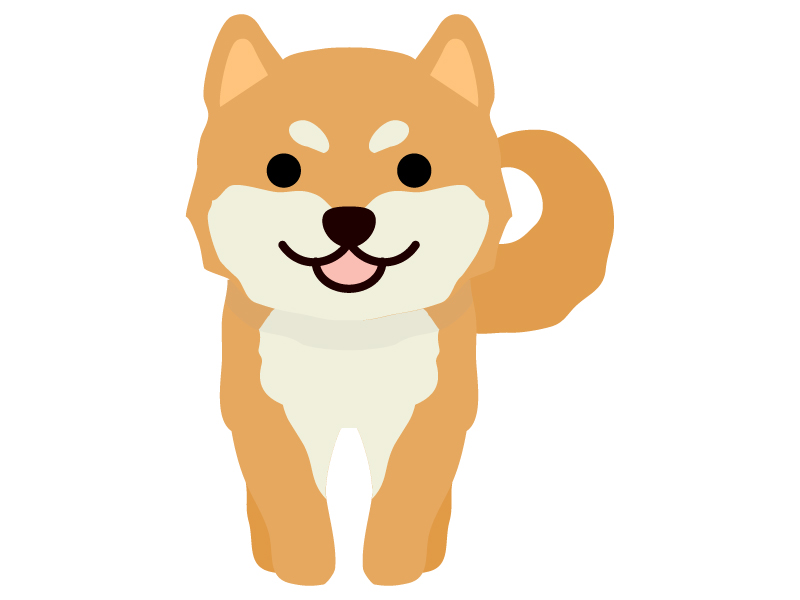 柴犬のイラスト02 イラスト無料 かわいいテンプレート